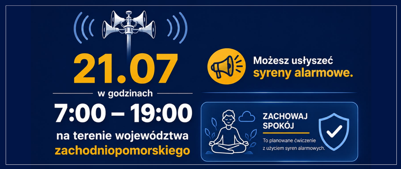 21.07 Możesz usłyszeć syreny alarmowe w godzinach 7-19